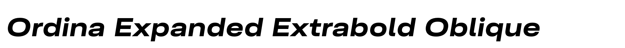 Ordina Expanded Extrabold Oblique image